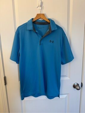 Bundle -1 Under Armour Men’s Teal Blue Short-Sleeve Polo & 1 Reebok grey polo